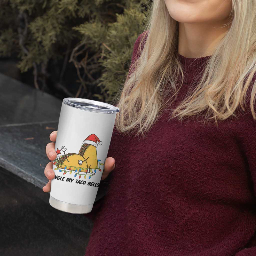 Funny Taco Christmas Tumbler Cup Jingle My Taco Bells - Wonder Print Shop
