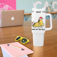 Funny Taco Christmas Tumbler With Handle Jingle My Taco Bells - Wonder Print Shop