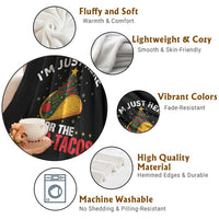 Funny Taco Christmas Throw Blanket I Am Just Here For The Ho Ho Tacos - Wonder Print Shop
