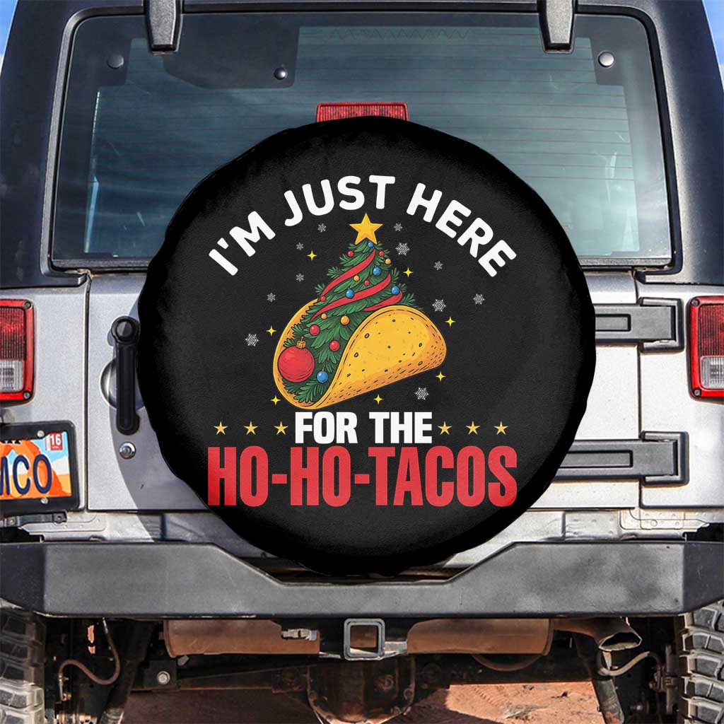 Funny Taco Christmas Spare Tire Cover I Am Just Here For The Ho Ho Tacos - Wonder Print Shop