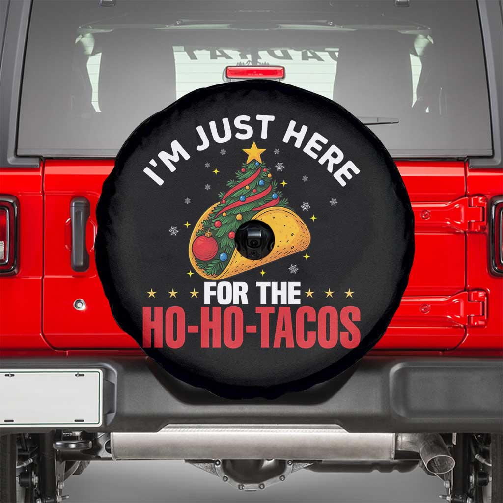 Funny Taco Christmas Spare Tire Cover I Am Just Here For The Ho Ho Tacos - Wonder Print Shop