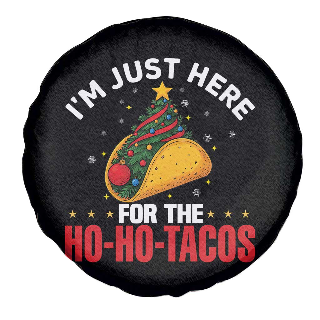 Funny Taco Christmas Spare Tire Cover I Am Just Here For The Ho Ho Tacos - Wonder Print Shop