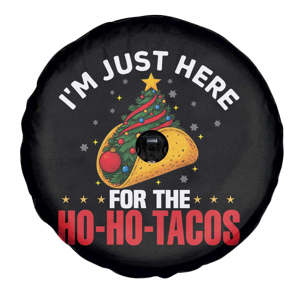 Funny Taco Christmas Spare Tire Cover I Am Just Here For The Ho Ho Tacos - Wonder Print Shop