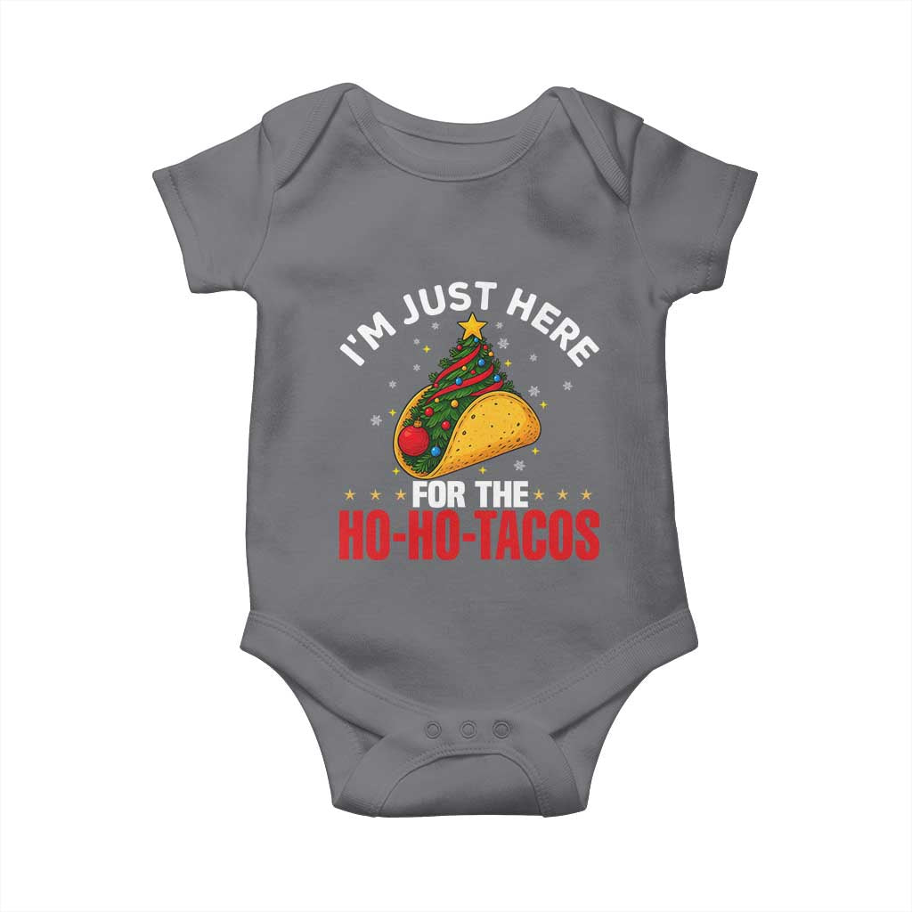 Funny Taco Christmas Baby Onesie I Am Just Here For The Ho Ho Tacos - Wonder Print Shop