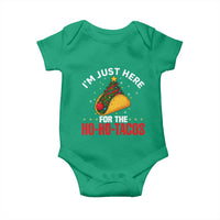 Funny Taco Christmas Baby Onesie I Am Just Here For The Ho Ho Tacos - Wonder Print Shop