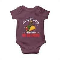 Funny Taco Christmas Baby Onesie I Am Just Here For The Ho Ho Tacos - Wonder Print Shop