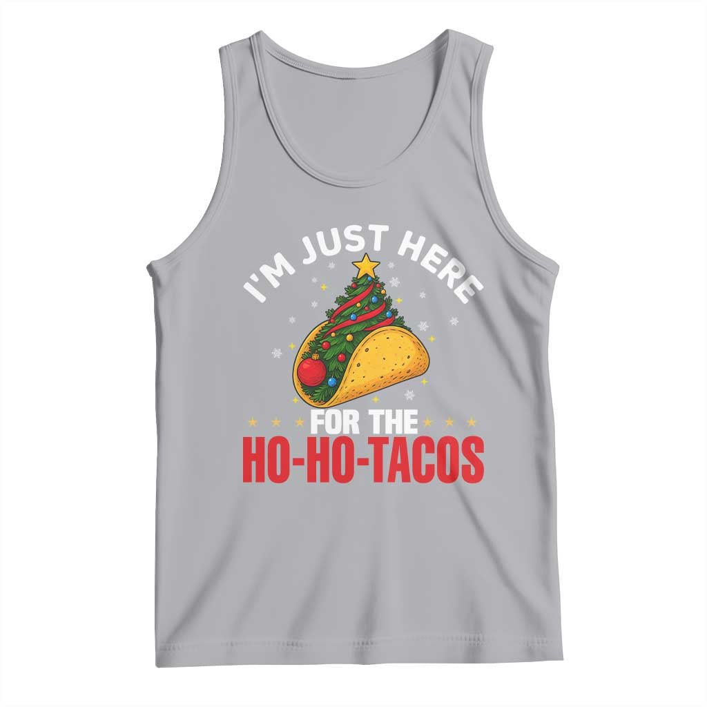 Funny Taco Christmas Tank Top I Am Just Here For The Ho Ho Tacos - Wonder Print Shop