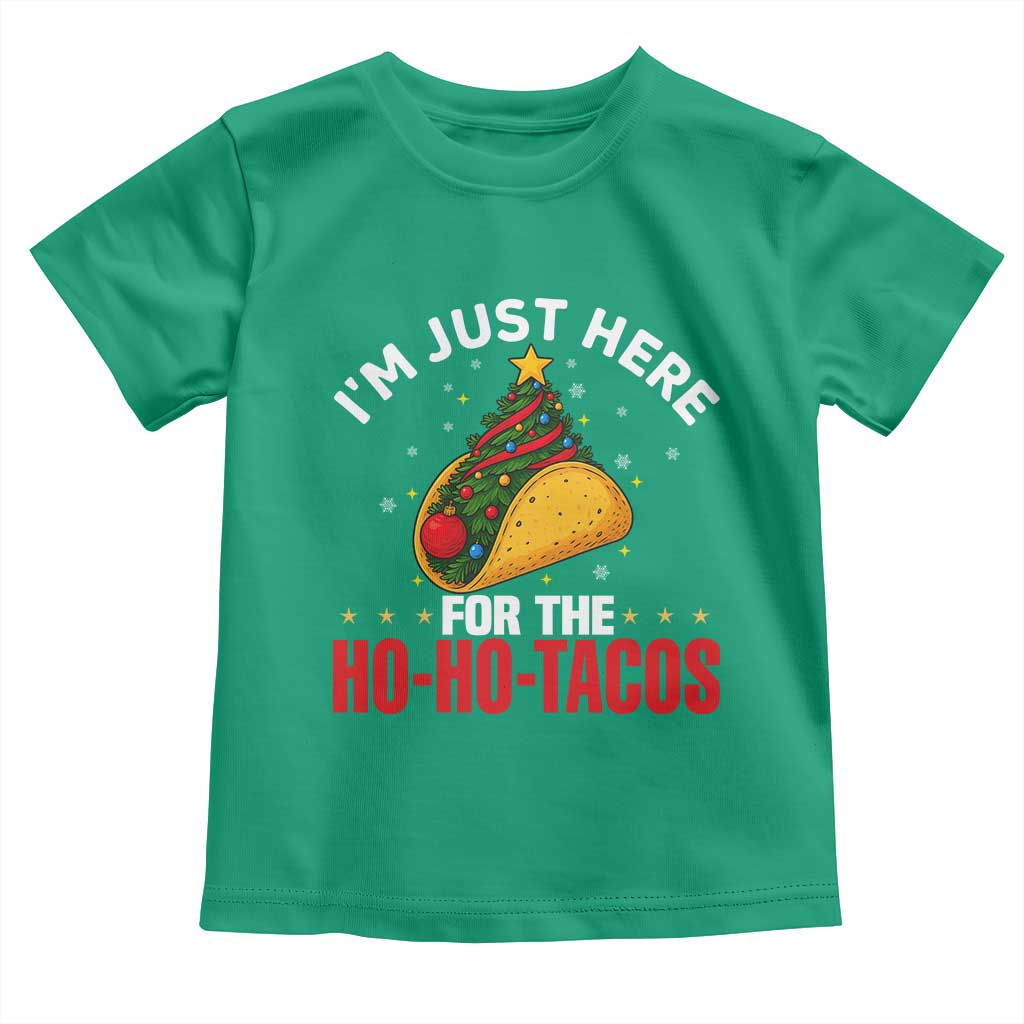 Funny Taco Christmas Toddler T Shirt I Am Just Here For The Ho Ho Tacos - Wonder Print Shop