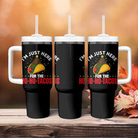 Funny Taco Christmas Tumbler With Handle I Am Just Here For The Ho Ho Tacos - Wonder Print Shop