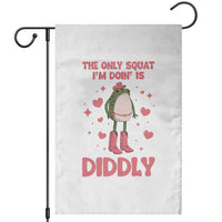 Funny Cowboy Frog Garden Flag The Only Squat I'm Doin' Is Diddly - Wonder Print Shop