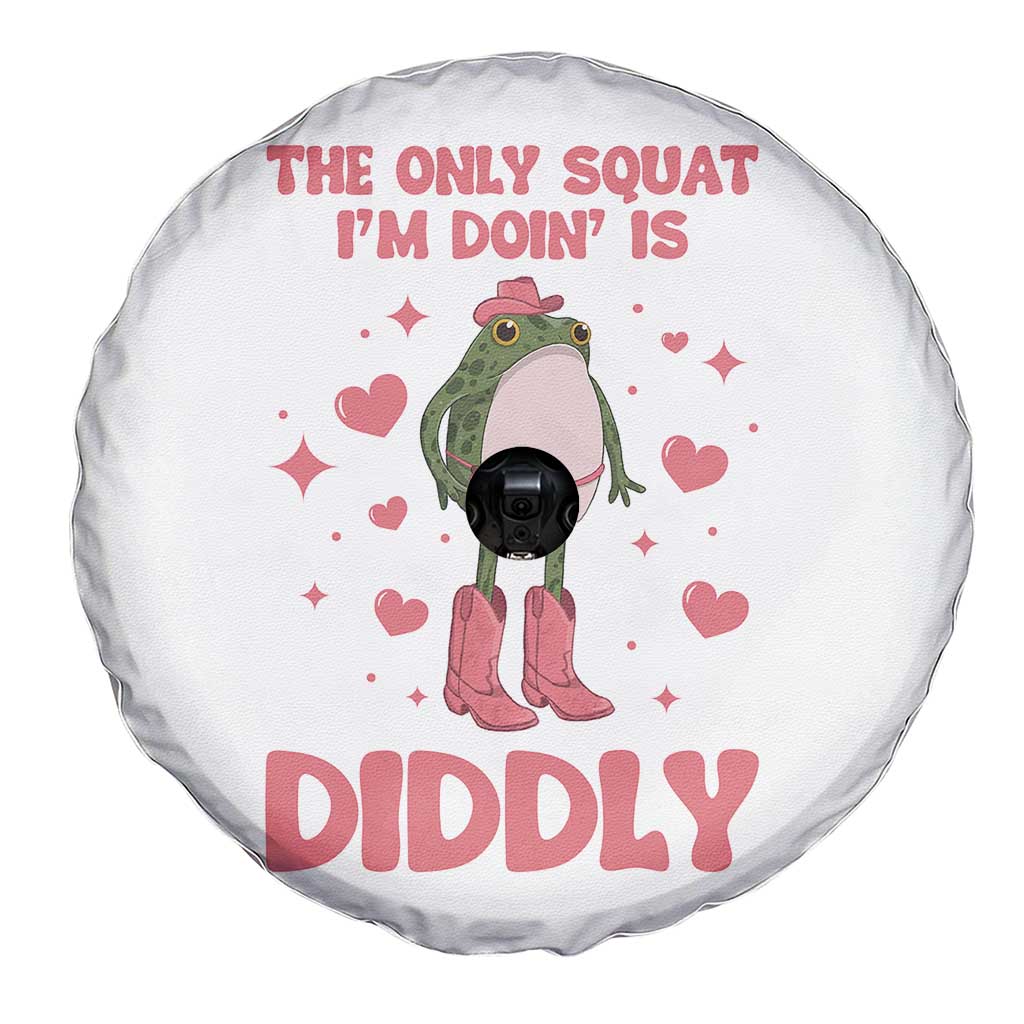 Funny Cowboy Frog Spare Tire Cover The Only Squat I'm Doin' Is Diddly - Wonder Print Shop