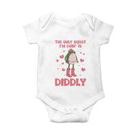 Funny Cowboy Frog Baby Onesie The Only Squat I'm Doin' Is Diddly - Wonder Print Shop