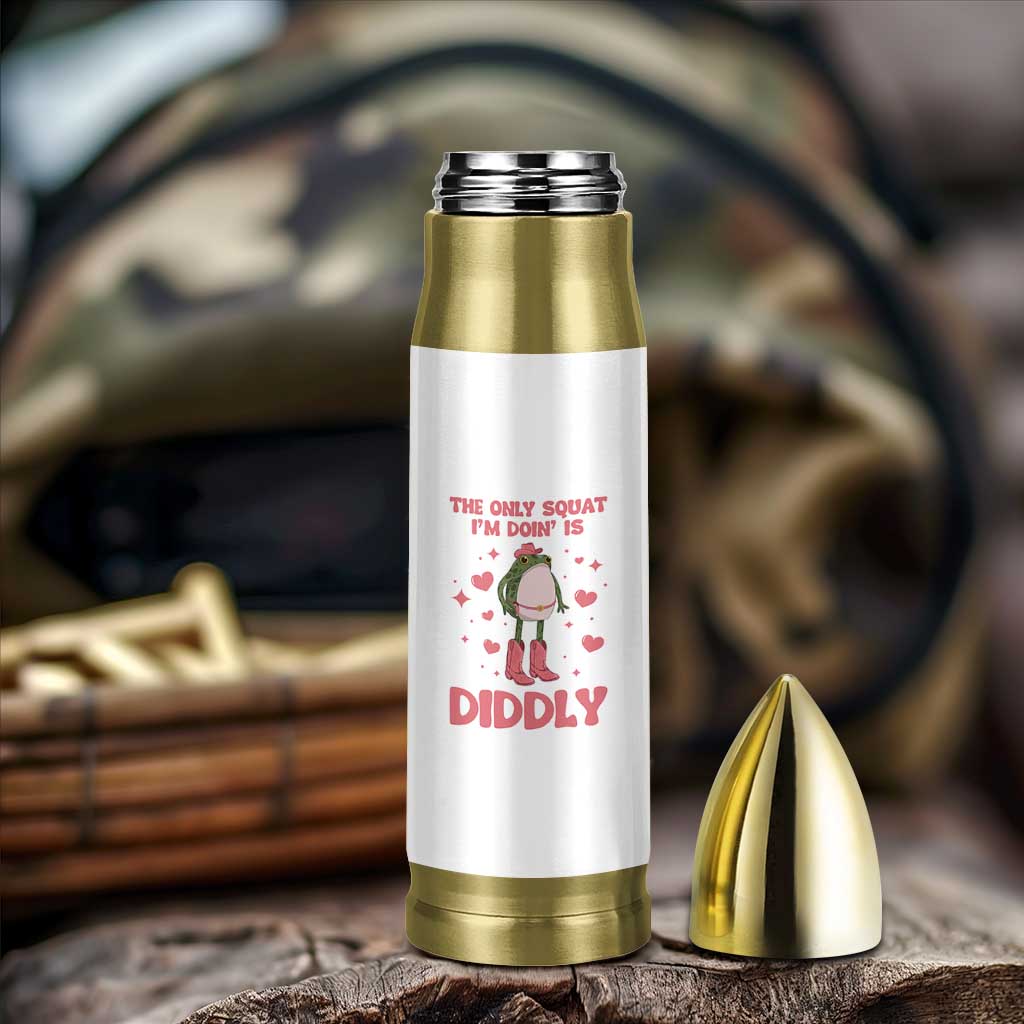 Funny Cowboy Frog Bullet Tumbler The Only Squat I'm Doin' Is Diddly - Wonder Print Shop
