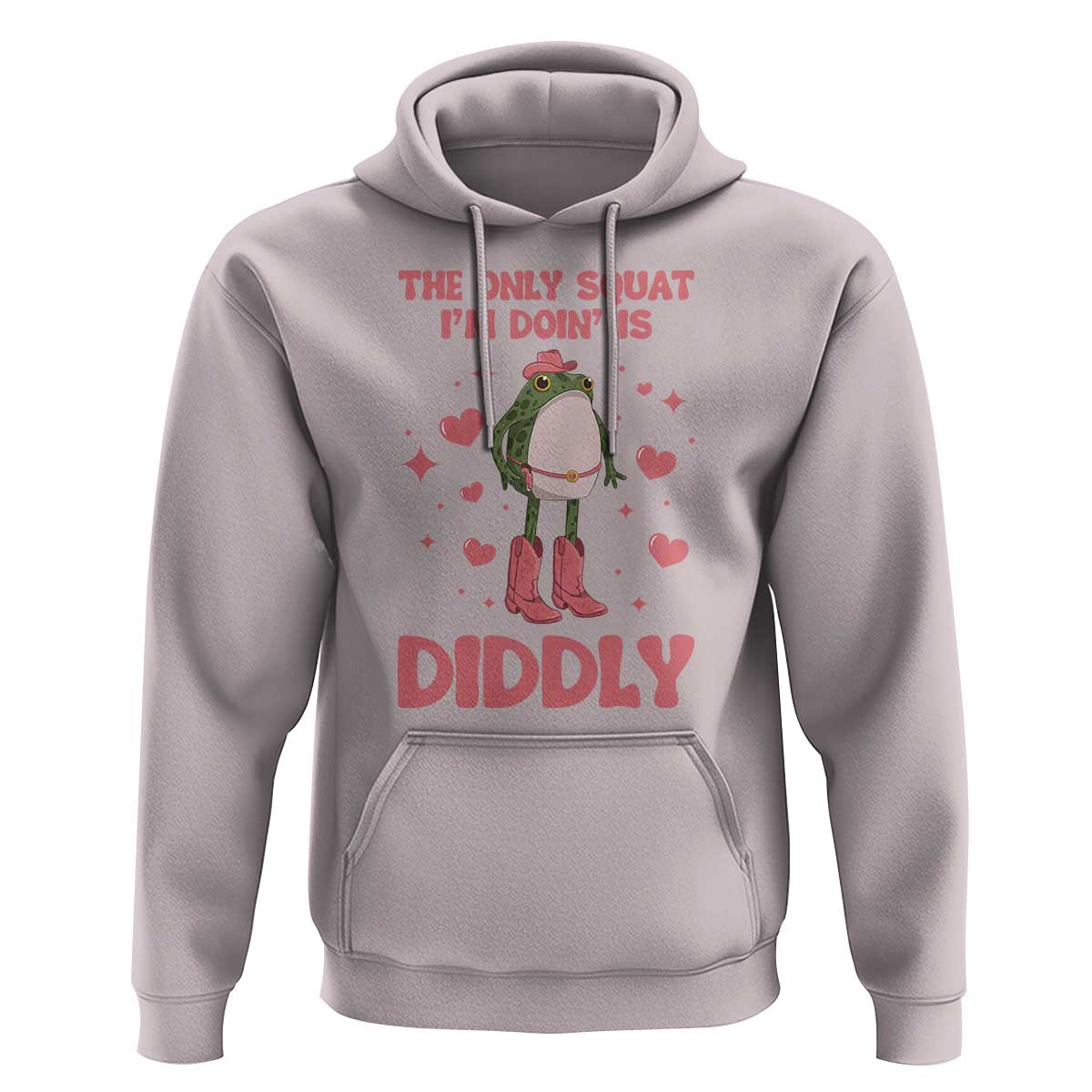 Funny Cowboy Frog Hoodie The Only Squat I'm Doin' Is Diddly - Wonder Print Shop