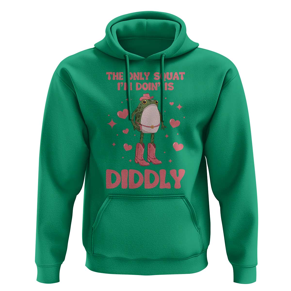 Funny Cowboy Frog Hoodie The Only Squat I'm Doin' Is Diddly - Wonder Print Shop