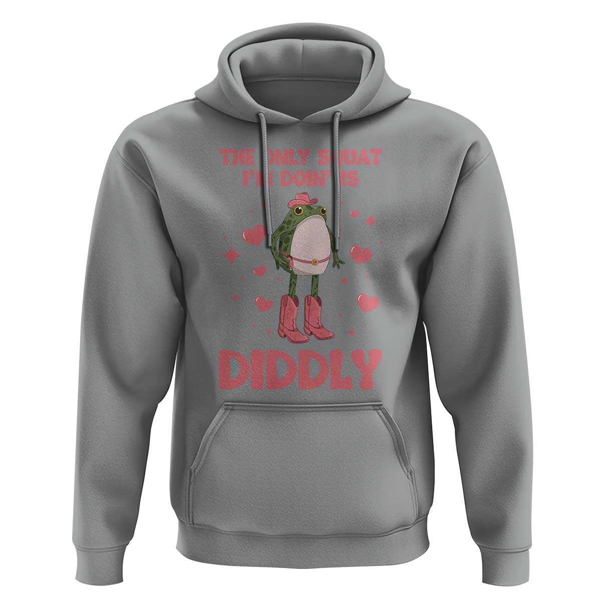 Funny Cowboy Frog Hoodie The Only Squat I'm Doin' Is Diddly - Wonder Print Shop