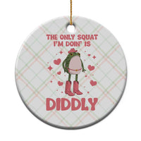 Funny Cowboy Frog Ceramic Ornament The Only Squat I'm Doin' Is Diddly - Wonder Print Shop