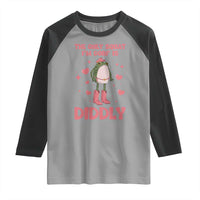 Funny Cowboy Frog Raglan Shirt The Only Squat I'm Doin' Is Diddly - Wonder Print Shop