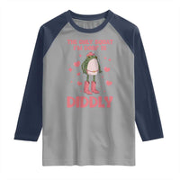 Funny Cowboy Frog Raglan Shirt The Only Squat I'm Doin' Is Diddly - Wonder Print Shop