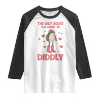 Funny Cowboy Frog Raglan Shirt The Only Squat I'm Doin' Is Diddly - Wonder Print Shop