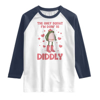 Funny Cowboy Frog Raglan Shirt The Only Squat I'm Doin' Is Diddly - Wonder Print Shop