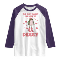 Funny Cowboy Frog Raglan Shirt The Only Squat I'm Doin' Is Diddly - Wonder Print Shop