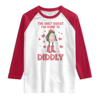 Funny Cowboy Frog Raglan Shirt The Only Squat I'm Doin' Is Diddly - Wonder Print Shop