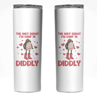 Funny Cowboy Frog Skinny Tumbler The Only Squat I'm Doin' Is Diddly - Wonder Print Shop