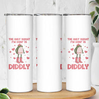 Funny Cowboy Frog Skinny Tumbler The Only Squat I'm Doin' Is Diddly - Wonder Print Shop