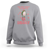 Funny Cowboy Frog Sweatshirt The Only Squat I'm Doin' Is Diddly - Wonder Print Shop