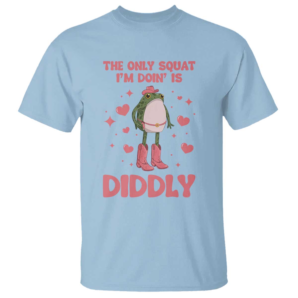 Funny Cowboy Frog T Shirt The Only Squat I'm Doin' Is Diddly - Wonder Print Shop