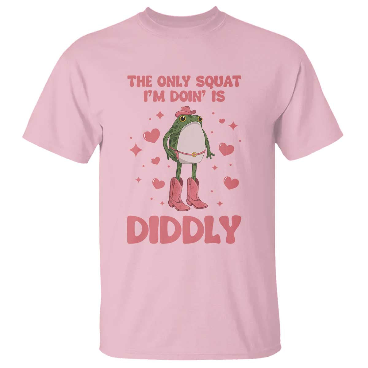 Funny Cowboy Frog T Shirt The Only Squat I'm Doin' Is Diddly - Wonder Print Shop