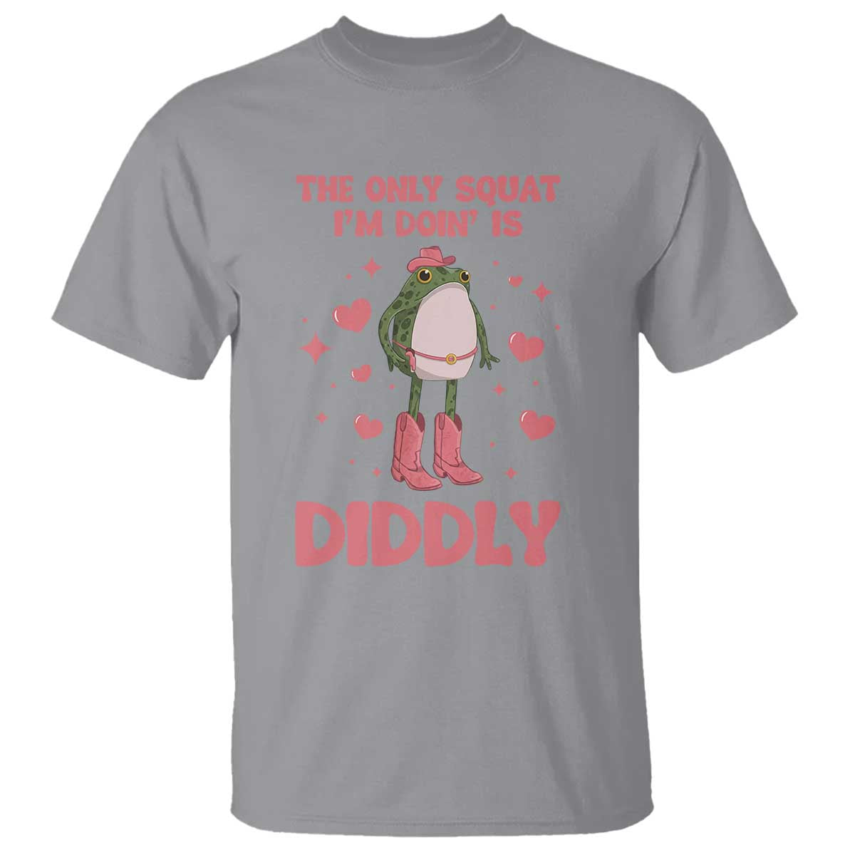 Funny Cowboy Frog T Shirt The Only Squat I'm Doin' Is Diddly - Wonder Print Shop