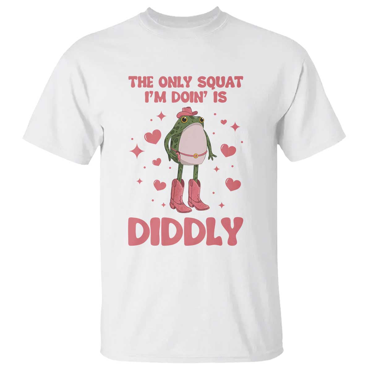 Funny Cowboy Frog T Shirt The Only Squat I'm Doin' Is Diddly - Wonder Print Shop