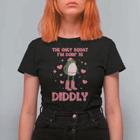 Funny Cowboy Frog T Shirt For Women The Only Squat I'm Doin' Is Diddly - Wonder Print Shop