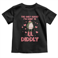 Funny Cowboy Frog Toddler T Shirt The Only Squat I'm Doin' Is Diddly - Wonder Print Shop