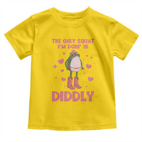 Funny Cowboy Frog Toddler T Shirt The Only Squat I'm Doin' Is Diddly - Wonder Print Shop