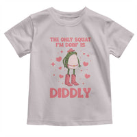Funny Cowboy Frog Toddler T Shirt The Only Squat I'm Doin' Is Diddly - Wonder Print Shop
