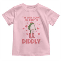 Funny Cowboy Frog Toddler T Shirt The Only Squat I'm Doin' Is Diddly - Wonder Print Shop