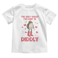 Funny Cowboy Frog Toddler T Shirt The Only Squat I'm Doin' Is Diddly - Wonder Print Shop