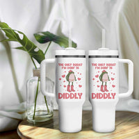 Funny Cowboy Frog Tumbler With Handle The Only Squat I'm Doin' Is Diddly - Wonder Print Shop