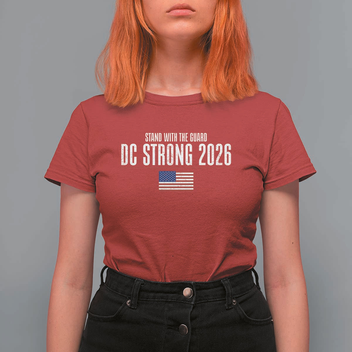 Stand With The Guard T Shirt For Women DC Guardsmen 2026 - Wonder Print Shop