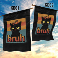 67 Six Seven Bruh Cat Meme Garden Flag Cute Black Cat Funny Saying - Wonder Print Shop