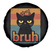 67 Six Seven Bruh Cat Meme Spare Tire Cover Cute Black Cat Funny Saying - Wonder Print Shop