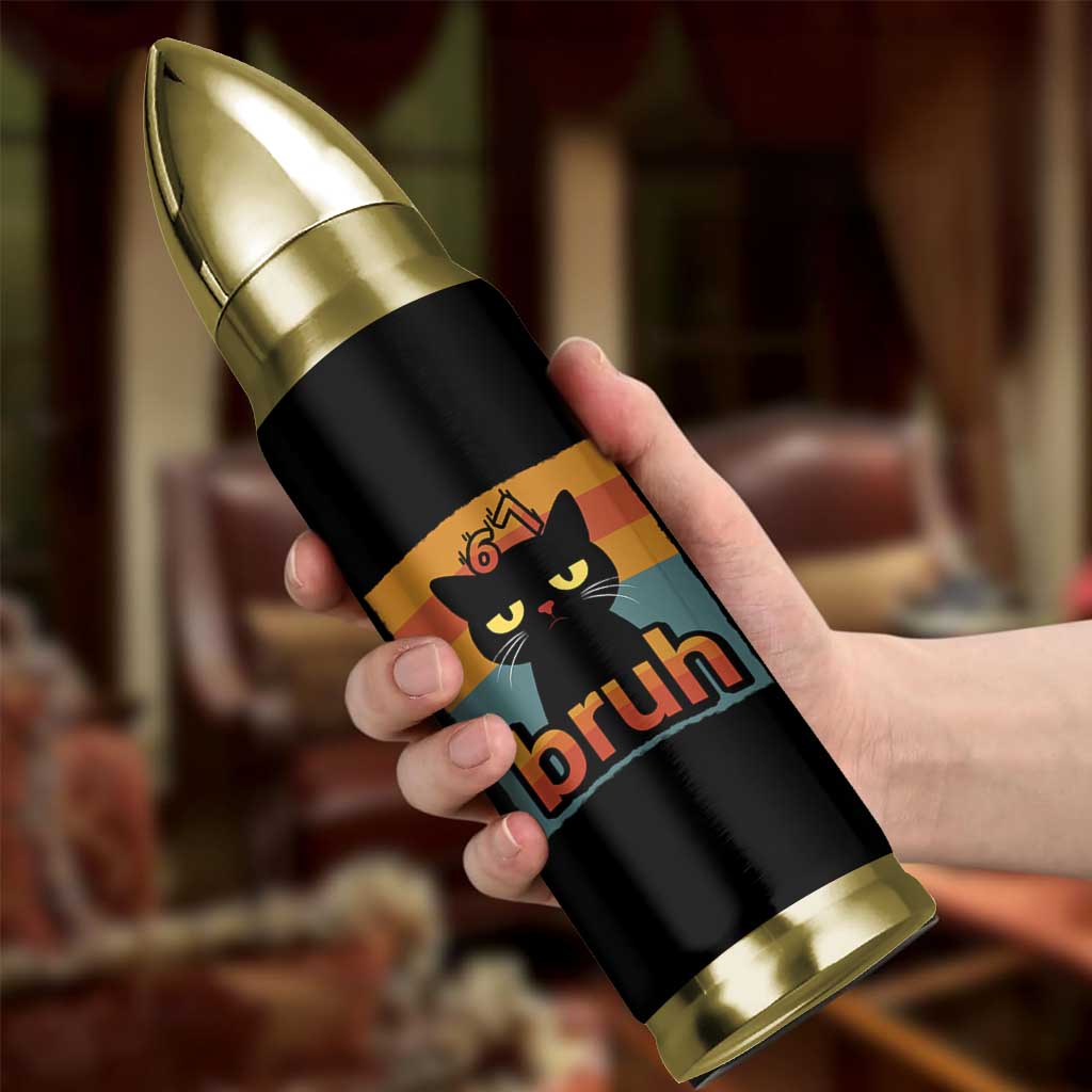 67 Six Seven Bruh Cat Meme Bullet Tumbler Cute Black Cat Funny Saying - Wonder Print Shop