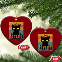 67 Six Seven Bruh Cat Meme Ceramic Ornament Cute Black Cat Funny Saying - Wonder Print Shop