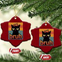 67 Six Seven Bruh Cat Meme Ceramic Ornament Cute Black Cat Funny Saying - Wonder Print Shop