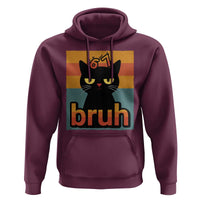 67 Six Seven Bruh Cat Meme Hoodie Cute Black Cat Funny Saying - Wonder Print Shop
