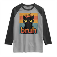 67 Six Seven Bruh Cat Meme Raglan Shirt Cute Black Cat Funny Saying - Wonder Print Shop
