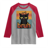 67 Six Seven Bruh Cat Meme Raglan Shirt Cute Black Cat Funny Saying - Wonder Print Shop